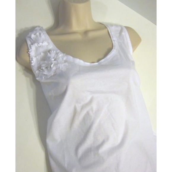 Elle Women's Tank Top White Sleeveless Size 2X 3X - Picture 1 of 3